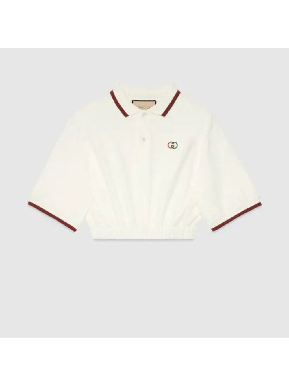 NEW GUCCI  Cotton Piquet SZ XL Polo Shirt With Web Ready-To-Wear $790